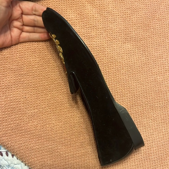 DONALD J PLINER ⚜️ Donald & Lisa Signature Black Velvet & Crystal Skulls Flats - Picture 13 of 15